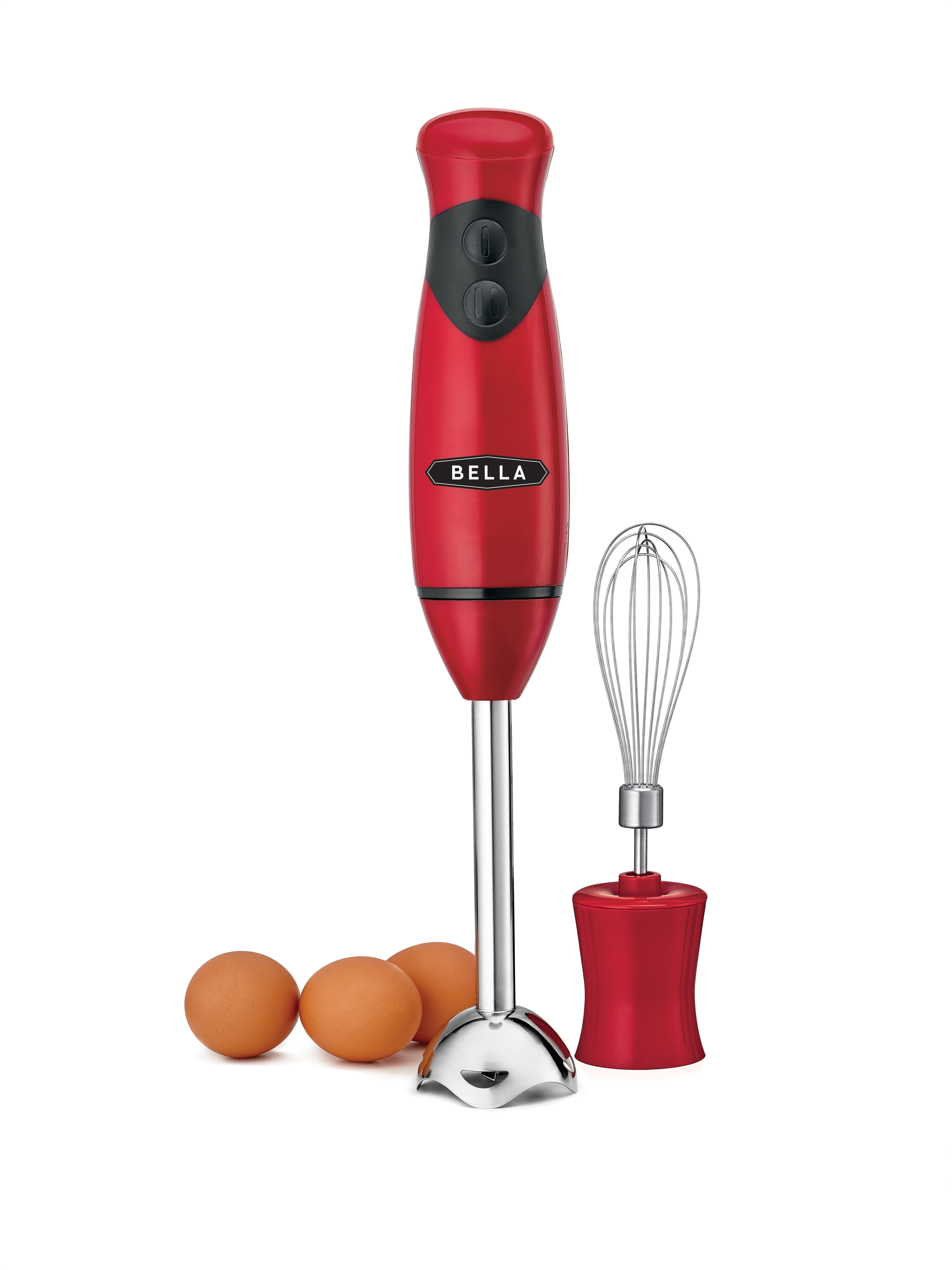 BELLA Immersion Hand Blender, Cordless Portable Mixer with Whisk Attachment  - Electric Handheld Juicer, Shakes, Baby Food and Smoothie Maker, Stainless  Steel, R…