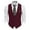 Wine Red, variant on HAOMEILI Men's Suit Vest Business Formal Dress Waistcoat Vest with 3 Pockets for Suit or Tuxedo