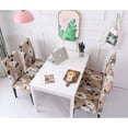 thumbnail image 5 of 6 Pcs/Set Soft Stretchable Dining Chair Covers with Printed Floral Patterns,Spandex Banquet Chair Seat Protector Slipcovers for Holiday Home Party, Hotel, Wedding Ceremony (Style 28), 5 of 6