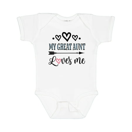 

Inktastic My Great Aunt Loves Me Gift Baby Girl Bodysuit