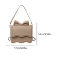 thumbnail image 2 of Bolso Hombro Cuadrado Pequeño Cruzado para Mujer Mano Cuero PU Con Lazo, 2 of 8