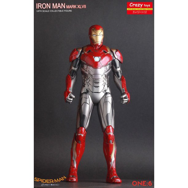 Crazy toys Marvel Avengers Ironman Super Hero Iron Man MK47 1 6 Scale Collectible Figure Models Toys 30cm