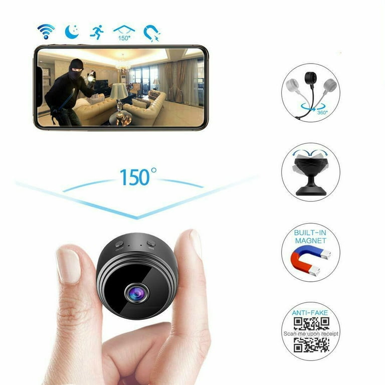 Wolmetr Mini Caméra Cachée WiFi-Caméra Espion Sans Fil 1080P