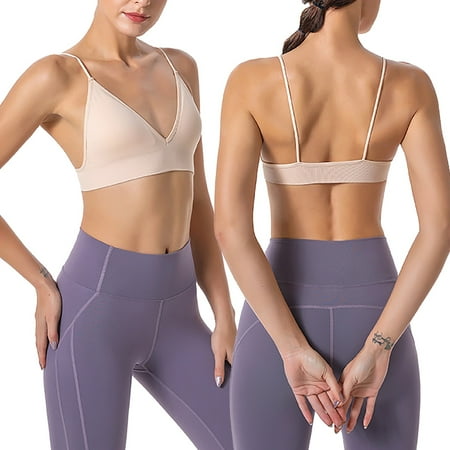 Pavied Minimizer Bras Bralettes for Women Seamless Bras Women s Solid Color Seamless Thin Belt Thin Elastic Casual Bottom Bra Yoga Underwear Feelingirl Bra Yoga Bra A S
