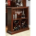 thumbnail image 3 of Furniture of America Myron Traditional 2-Piece Wood Home Bar Set in Cherry, 3 of 8
