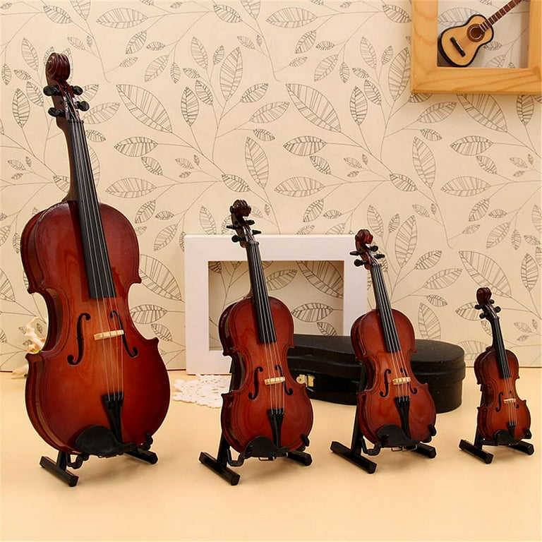 LNKOO Wood Miniature Cello with Stand, Bow and Case, Mini