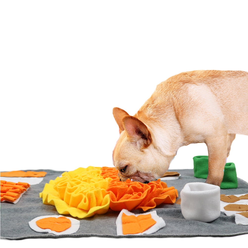 Soimiss Dog Snuffle Mat Plush Fabric Interactive Puzzle Toy for Pets Indoor Play 1Pcs
