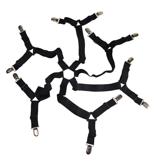 Clips Para Sábanas Sujetadores Sujetadores Tirantes Para Sábanas De 6 Lados Soportes Elásticos Para Sábanas Clips Para Colchones Correas Vogacara HA024239-02