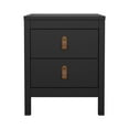 thumbnail image 5 of Tvilum Madrid 2 Drawer Bedroom Nightstand for Adults, Black Matte, 5 of 21