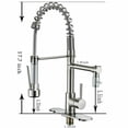 thumbnail image 5 of Cesinkin Brass Brushed Nickel 17.7 in Kitchen Faucet, 5 of 7