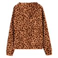 thumbnail image 5 of EnJoCho Girls Leopard Print Hoodie Zip Up Full Zip Hooded Sweatshirt Jacket Long Sleeve Fleece Lined Casual Fall Winter Coat with Pockets for Kids Teens, 5 of 6