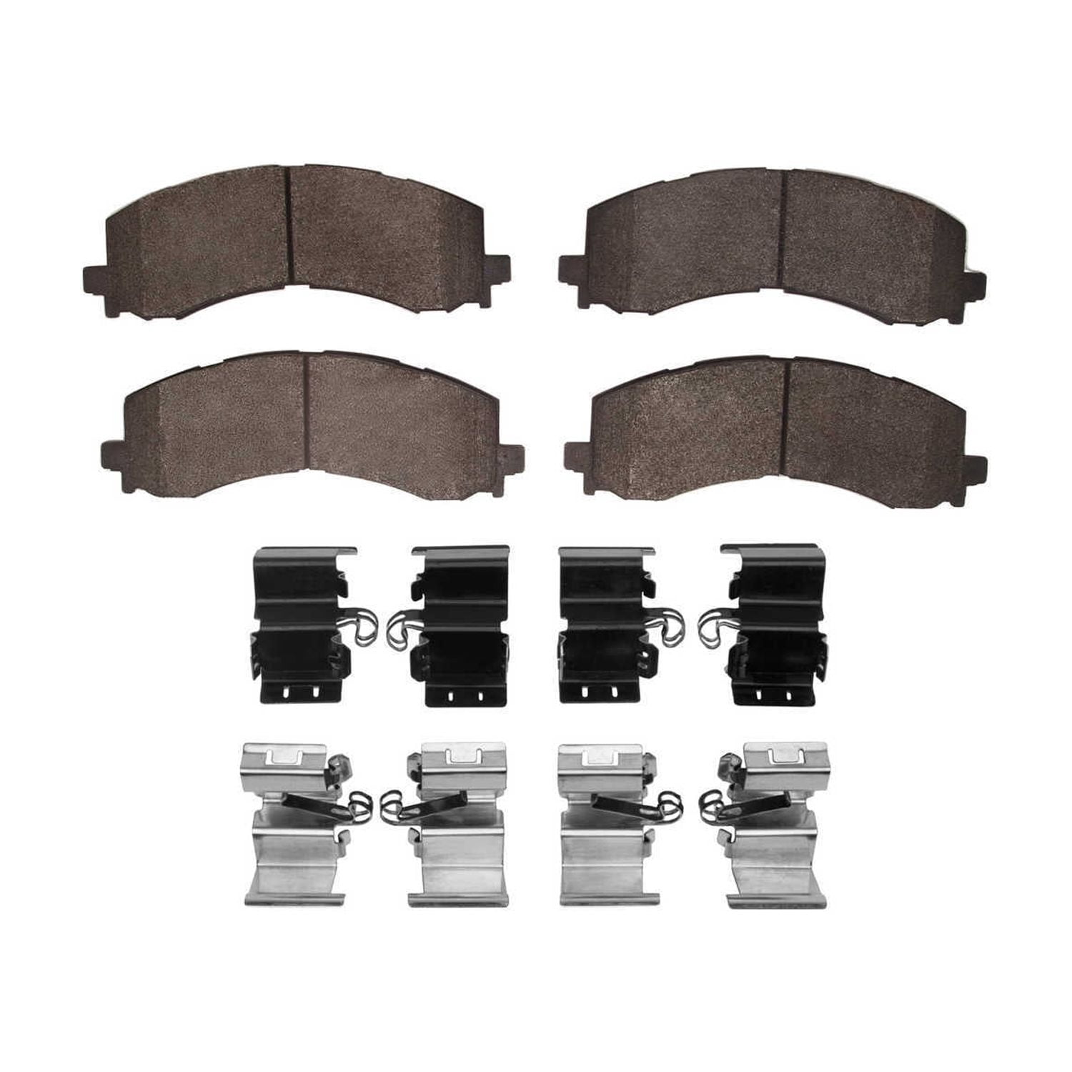 Dynamic Friction Company 1551-2428-01 DFC 5000 Advanced Brake Pads - Semi Metallic and Hardware Kit