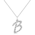 thumbnail image 2 of Personalized Diamond Script Letter Initial Necklace in 14k White Gold, 2 of 2