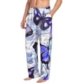 thumbnail image 3 of Kdxio Butterflies Print Men's Sleep Pajama Pant Lounge Pants with Pockets, 3 of 8