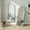 Black-arched, variant on Zunmos 64"x21" Arched Full-Length Mirror with Stand or Wall, Gold Aluminum Frame for Bedroom or Livingroom