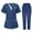 Blue, variant on Medical Scrubs For Women Set Quick Drying Curved Scrub Stretch V-Neck Workwear Matching Elastic Waist Pants Navy
