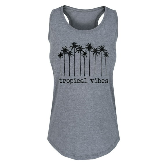 Instant Message - Tropical Vibes Palm Trees - Women's Racerback Tank