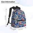 thumbnail image 4 of Vsdgher Cute Popcorn Print Unisex Large Capacity Bookbag Schoolbag Casual Daypack for High School/College/Teens/Travel/Work, 4 of 8