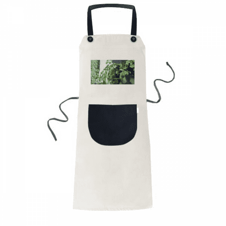 

Lotus Lake Pool Art Deco Fashion Apron Adjustable Bib Cotton Linen BBQ Kitchen Pocket Pinafore