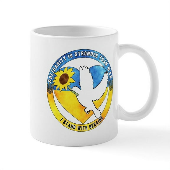 CafePress - I Stand With Ukraine Mugs - 11 oz Ceramic Mug - Novelty Coffee Tea Cup