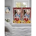 thumbnail image 3 of Pig Sunflowers Living Room Curtains 2 Panel, Eucalyptus Leaves Floral Bees Red Barn Cafe Window Treatment, Farmhouse Bedroom Bathroom Kitchen Curtains Drapes 104"x45", 3 of 6