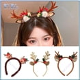 thumbnail image 2 of Aro de pelo de Navidad para niña, cornamenta de Reno de felpa, orejas de ciervo, diademas de Cosplay para fiesta de Navidad, accesorios para el cabello para Festival, regalos, 2 of 4