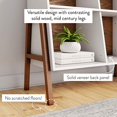 thumbnail image 3 of Nathan James Telos 4-Cube Organizer, Storage Open Cubby Shelf with Angled Design, Wood, Brown/White, 3 of 5