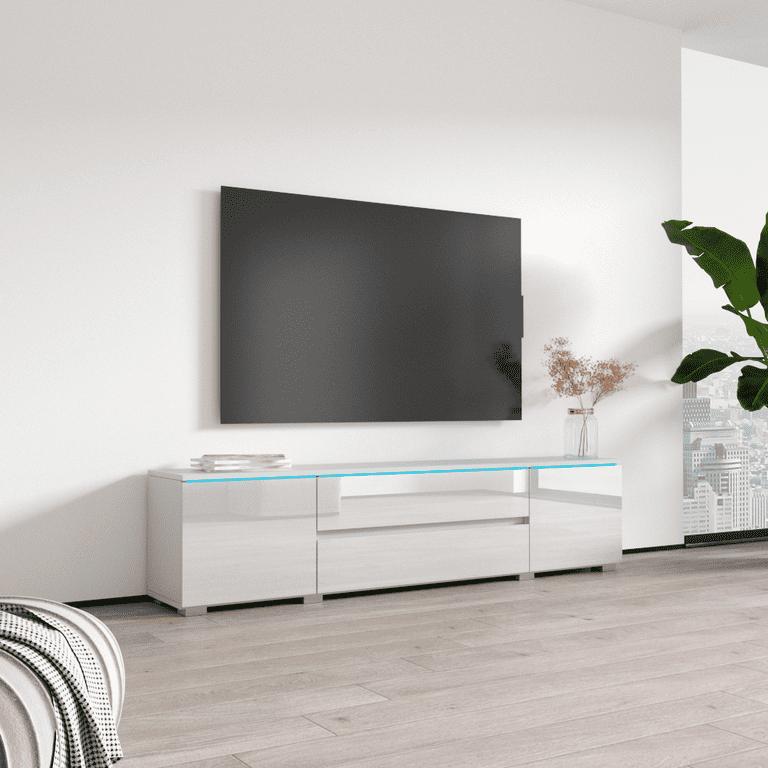 Euphoria 79 Modern TV Stand White Walmart
