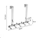thumbnail image 1 of Perchero para puerta, gancho de puerta de acero inoxidable, colgador de puerta colgante para puerta de cocina de baño de dormitorio (plata, 15 ganchos, 4,5 cm) Xemadio YQ-1949, 1 of 6