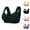 Black, variant on Front Closure Bras for Older Women Front Snap Plus Size Wireless Seamless Racerback Push Up Bralettes Everyday Bra