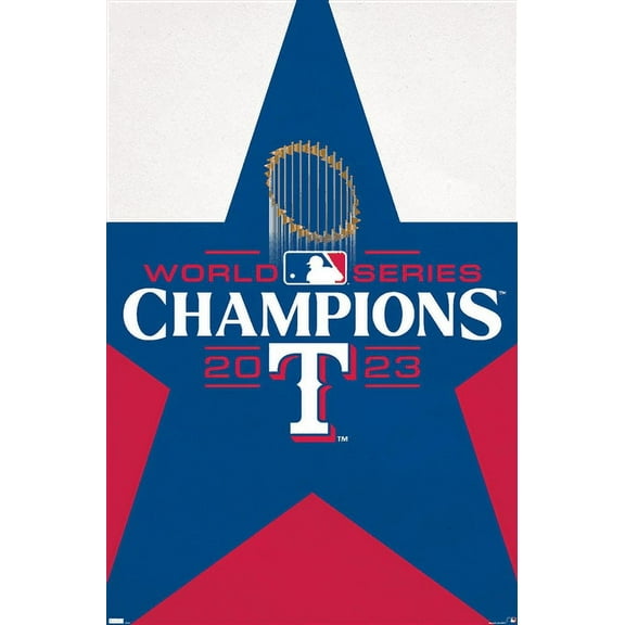 MLB Texas Rangers - 2023 World Series Team Logo Wall Poster, 22.375" x 34"