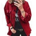 thumbnail image 1 of FOCUSNORM Women Button-down Solid Color Long Sleeve Turn-down Collar Cardigan, 1 of 10