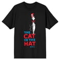 thumbnail image 7 of Dr. Seuss The Cat In The Hat Title Text Adult Black Crew Neck Short Sleeve T-shirt-Medium, 7 of 7