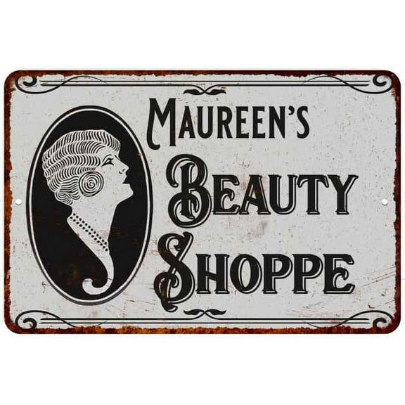 Maureen's Beauty Shoppe Chic Sign Vintage Decor 8x12 Metal Sign 108120021229
