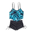 thumbnail image 4 of Liacowi Women Swimsuits 2 Piece Bikinis Set Leaf Print Bra Camisole Tops + Shorts Swimwear Bathing Suit Beachwear, 4 of 8