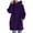 Purple, variant on jsaierl Women's Solid Color Hoodie Full Zip Long Sleeve Sweatshirts Long Jacket Coat Tops With Pockets