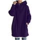 thumbnail image 2 of Puntoco Sudadera con capucha de color sólido con cremallera y manga larga para mujer con bolsillos Puntoco Puntoco-1, 2 of 8