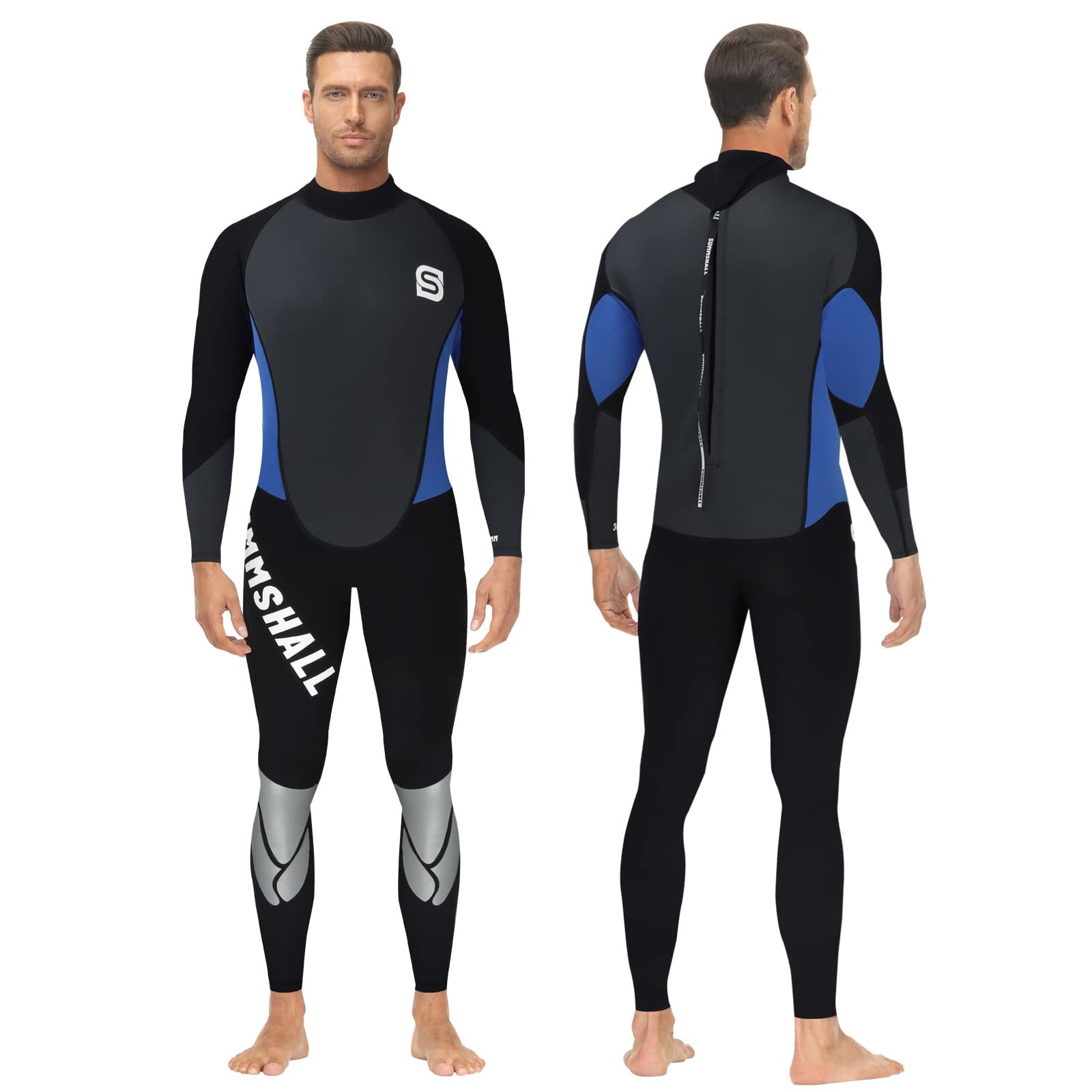 Summshall Men Wetsuits 3mm Neoprene Full Body Diving Suits SUP Thermal