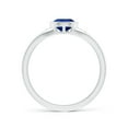 thumbnail image 2 of ANGARA Natural 1.15 ct Blue Sapphire Engagement Ring with Diamonds in 14K White Gold for Women (Size-8x6mm) | September Birthstone, Anniversary, Jewelry Gift for Women | Natural Sapphire Ring, 2 of 11