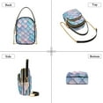 thumbnail image 3 of FORMRS Crossbody Bag for Women Quilted Travel Shoulder Cell Phone Purse with Chain Strap Handbag, Purple Art Pattern, 3 of 7