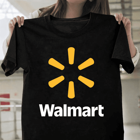 Walmart Store Black Logo Employee Pride Humor Retail Fun Graphic Unisex T-Shirt, for men & women, up to size 5XL.