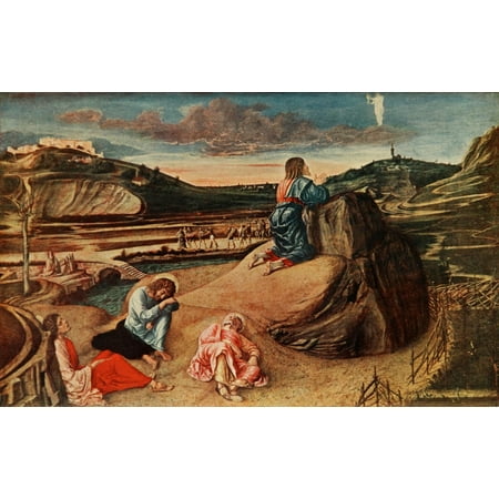 1911 Painting - A History of Painting 1911 Christs Agony in the Garden Stretched Canvas - Giovanni Bellini (24 x 36)