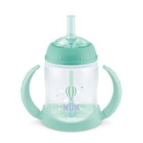 NUK Learner Infant Toddler Straw Cup, 5oz Straw Sippy Cup 6  Months, 1 Pack, Teal, Unisex