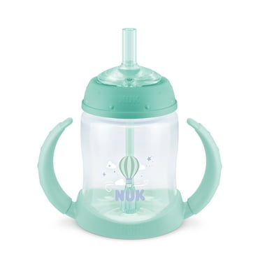 NUK Learner Infant Toddler Straw Cup, 5oz Straw Sippy Cup 6  Months, 1 Pack, Teal, Unisex