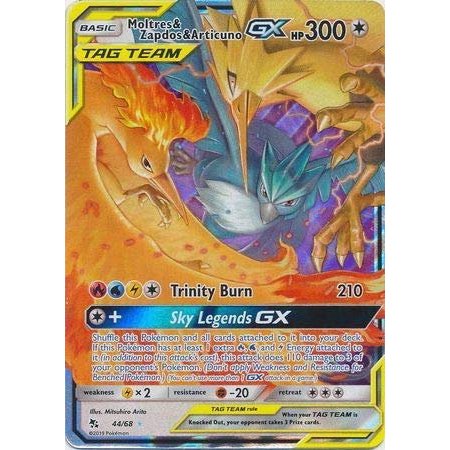 Moltres Zapdos Articuno Tag Team Gx 44 68 Ultra Rare