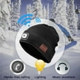 thumbnail image 6 of GRNSHTS Wireless Bluetooth Beanie Headset Hat with LED Light,Built-in Stereo Speaker and Mic Headphone Music Knitted Cap (Black), 6 of 9