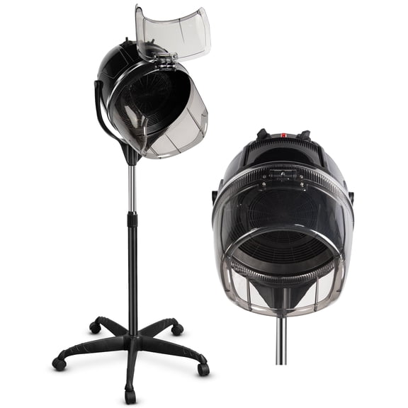 TASALON Professional Hooded Bonnet Hair Dryer Stand with Adjustable Timer, Rolling Wheels - Portable Floor Standing Dryer for Home Salon & Beauty Spa Equipment​