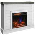 thumbnail image 3 of duraflame® Shiplap Wall Mantel Electric Fireplace, Bright White, 3 of 11