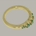 thumbnail image 4 of LBG British Made 18k Yellow Gold Genuine Natural Emerald Womens band Ring - 33 size options - Size 5.5, 4 of 6