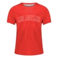 thumbnail image 2 of Rrunsv Mens T Shirts Men's Letter Graphic Tee Casual Short Sleeve Round Neck Summer Streetwear Top Red,XL, 2 of 3